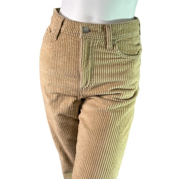 Levi's Premium Ribcage Straight Ankle Corduroy Jean Granola Wide Wale Size 26 - Picture 4 of 12